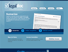 Tablet Screenshot of legaldoc.com.ar